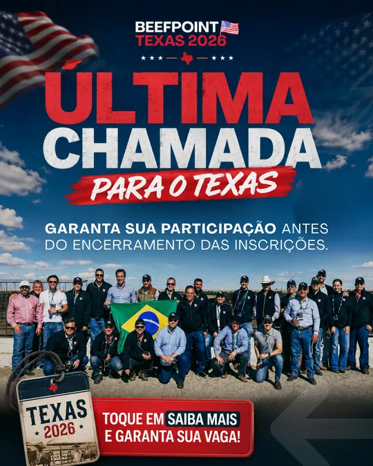 Arte de última chamada para a viagem técnica BeefPoint Texas