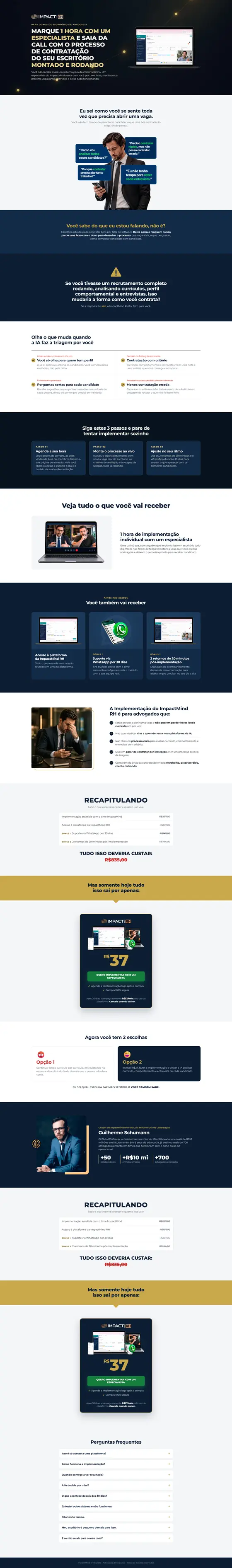 Landing page de agendamento para escritórios de advocacia